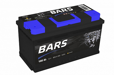 Аккумулятор автомобильный BARS 100Ач/800А/12V/оп/Евро(К) 353*175*190