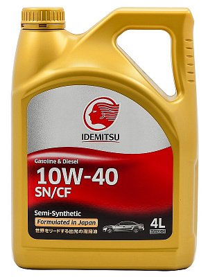 Масло моторное Idemitsu Semi-Synthetic 10W40, 4л
