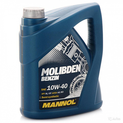 Моторное масло Mannol Molibden Benzin 10W40, 4л