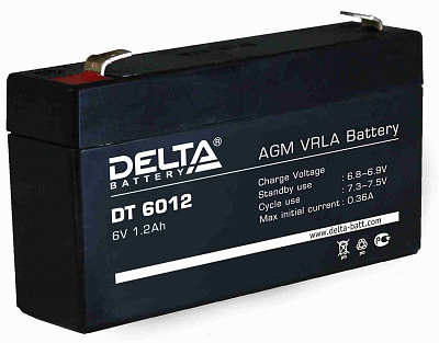 Аккумулятор бытовой Delta DT 6V 1.2Ач уп (97*25*60)